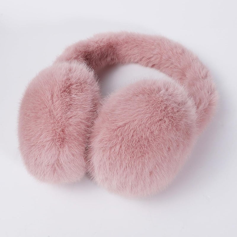 KDVOG Store Women Winter Ear Muffs Gloves Set Girls Fluffy Earmuffs Cold Weather Faux Fur Ear Warmers Touch Screen Gloves - Image 3